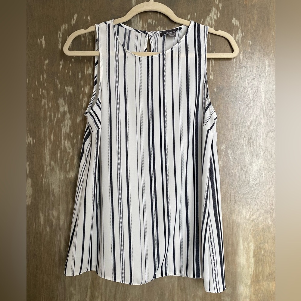 Primark Black and White Striped Blouse